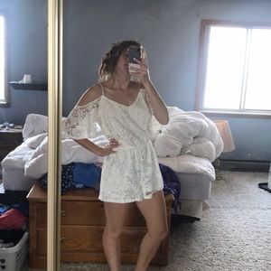 Cold shoulder romper